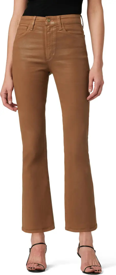 The Callie Coated High Waist Ankle Bootcut Jeans | Nordstrom