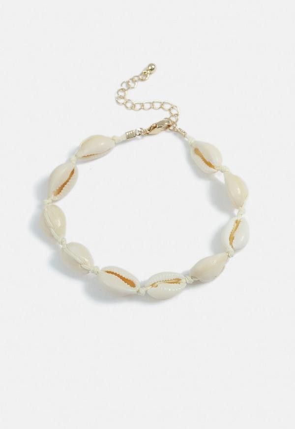 Missguided - White Shell Anklet | Missguided (UK & IE)