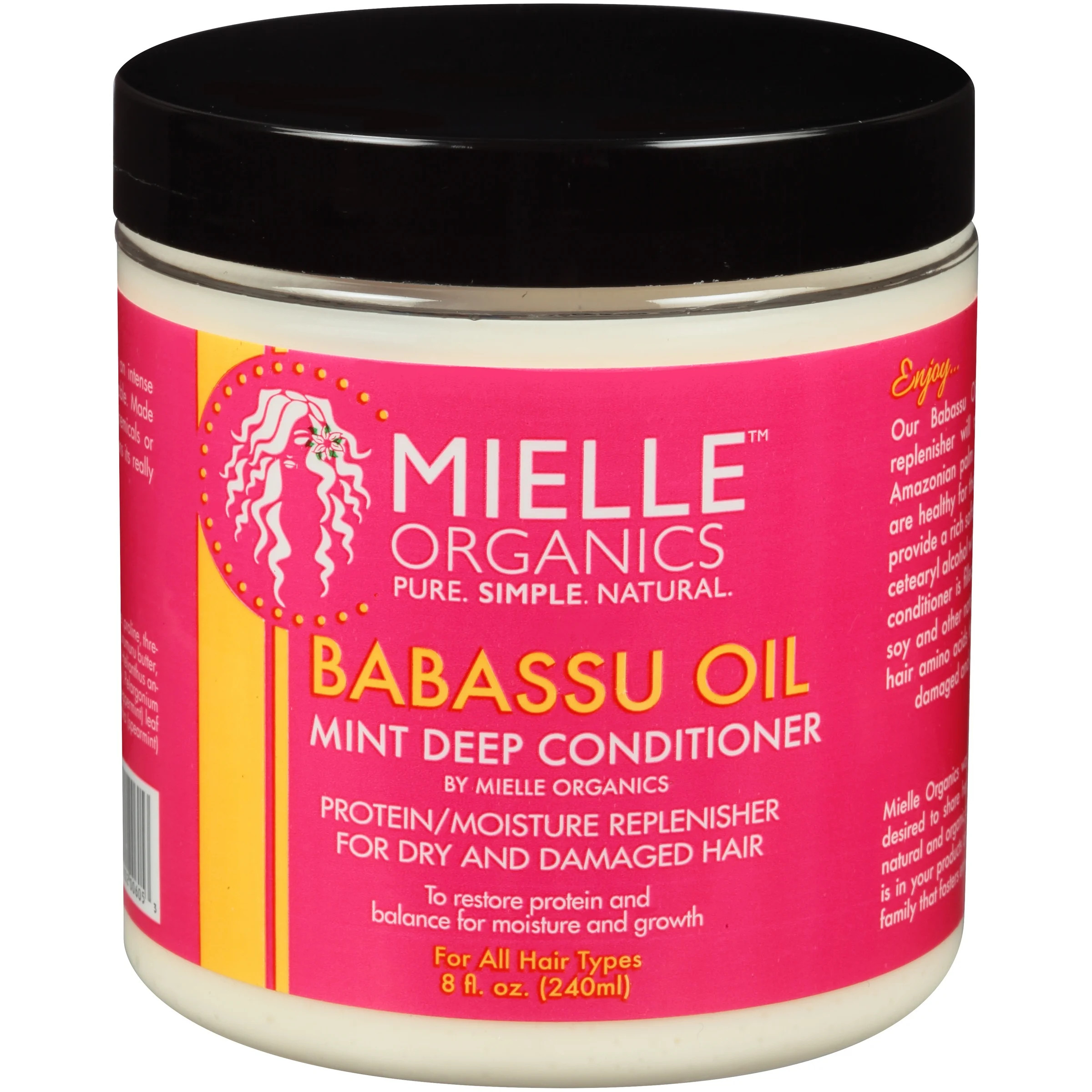 Mielle Babassu Oil Mint Moisturizing Deep Conditioner, 8 Fl Oz | Walmart (US)