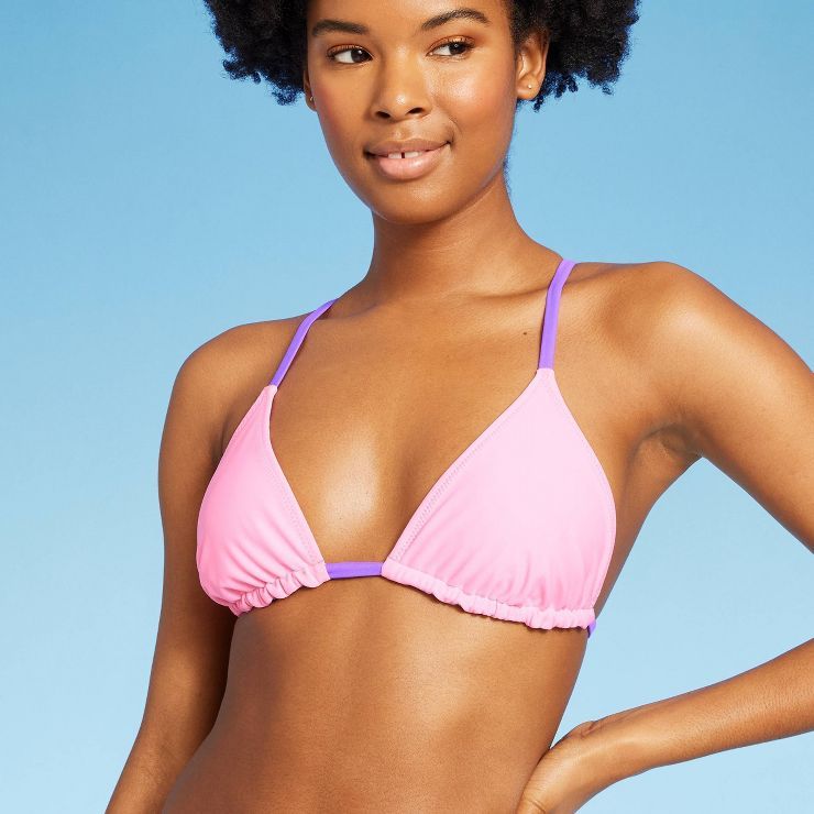 Women's Reversible Triangle Bikini Top - Wild Fable™ | Target