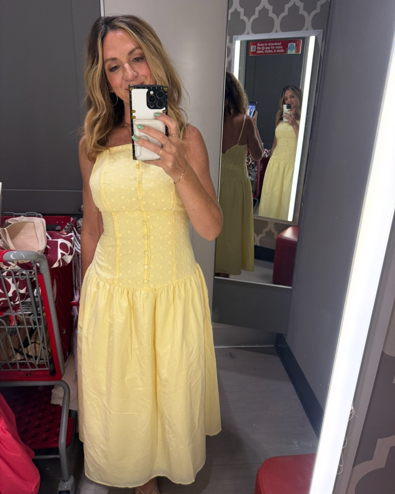 French girl spring at Target 🇫🇷✨ these dresses feel straight out of a Parisian summer

Sharing the prettiest spring dresses 2026 I found at Target 🤍 think effortless, feminine, and so easy to style for everything from Easter outfits to Mother’s Day brunch, vacation outfits, and resort wear

Wearing:
– white halter eyelet dress (perfect Easter dress 🤍)
– soft yellow drop waist dress (so flattering + on trend)
– floral babydoll dress (easy, breezy spring staple)
– blue chambray dress (the softest denim feel 💙)

Styled with the cutest woven wedges + a straw shoulder bag with gold zipper for that chic European summer / Parisian-inspired look

Everything is lightweight, feminine, and perfect for:
spring outfits, Easter dresses women, Mother’s Day outfits, vacation outfits beach, resort outfits women, brunch outfits, graduation dresses, spring fashion 2026

Saving all of these for my next sunny getaway ✨
Wearing a medium (small in the floral babydoll) I’m 5’7” for reference 





Spring outfits 2026