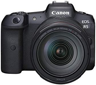 Canon EOS R5 Full Frame Mirrorless Camera + RF 24-105mm F4 L is USM Lens Kit, Black (4147C013) | Amazon (US)