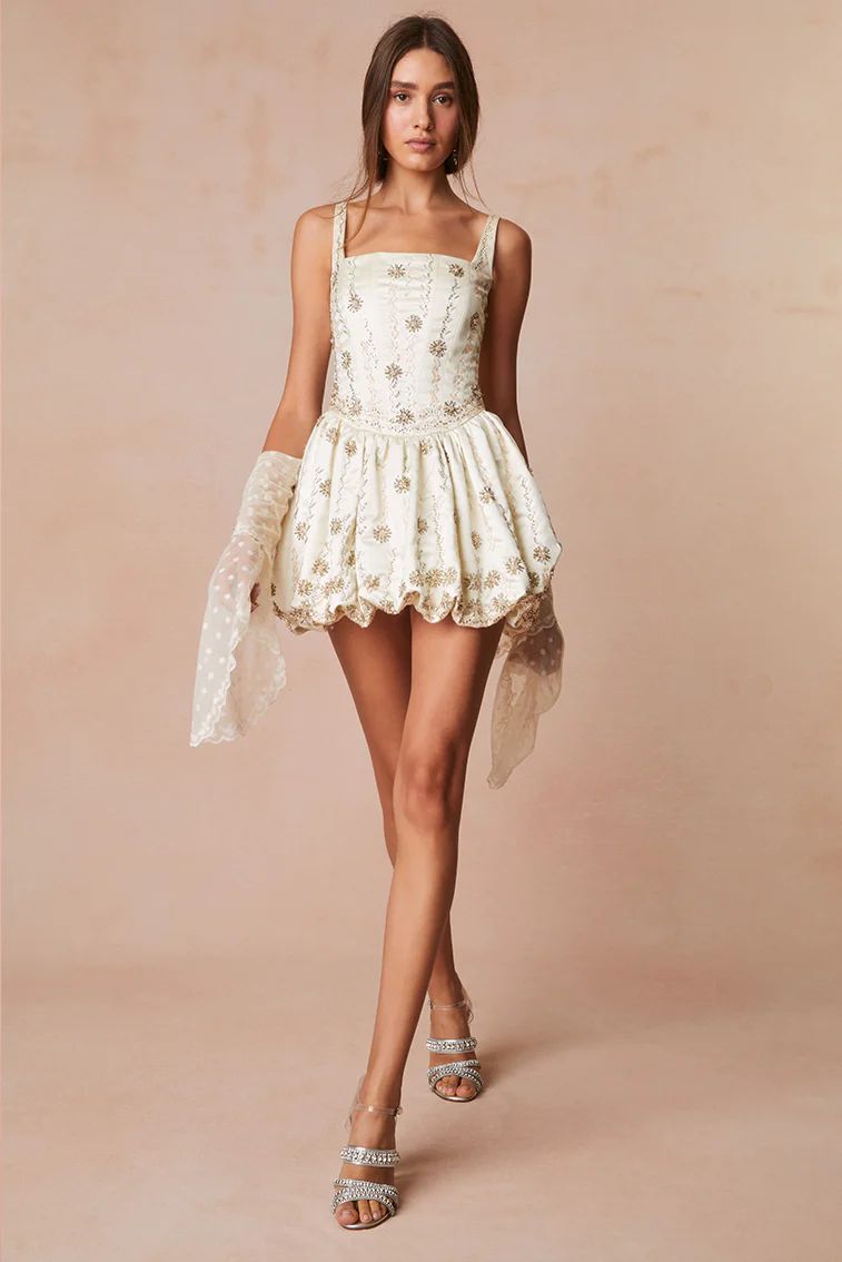 Brookhaven Bodice Bubble Luxe Dress | LOVESHACKFANCY