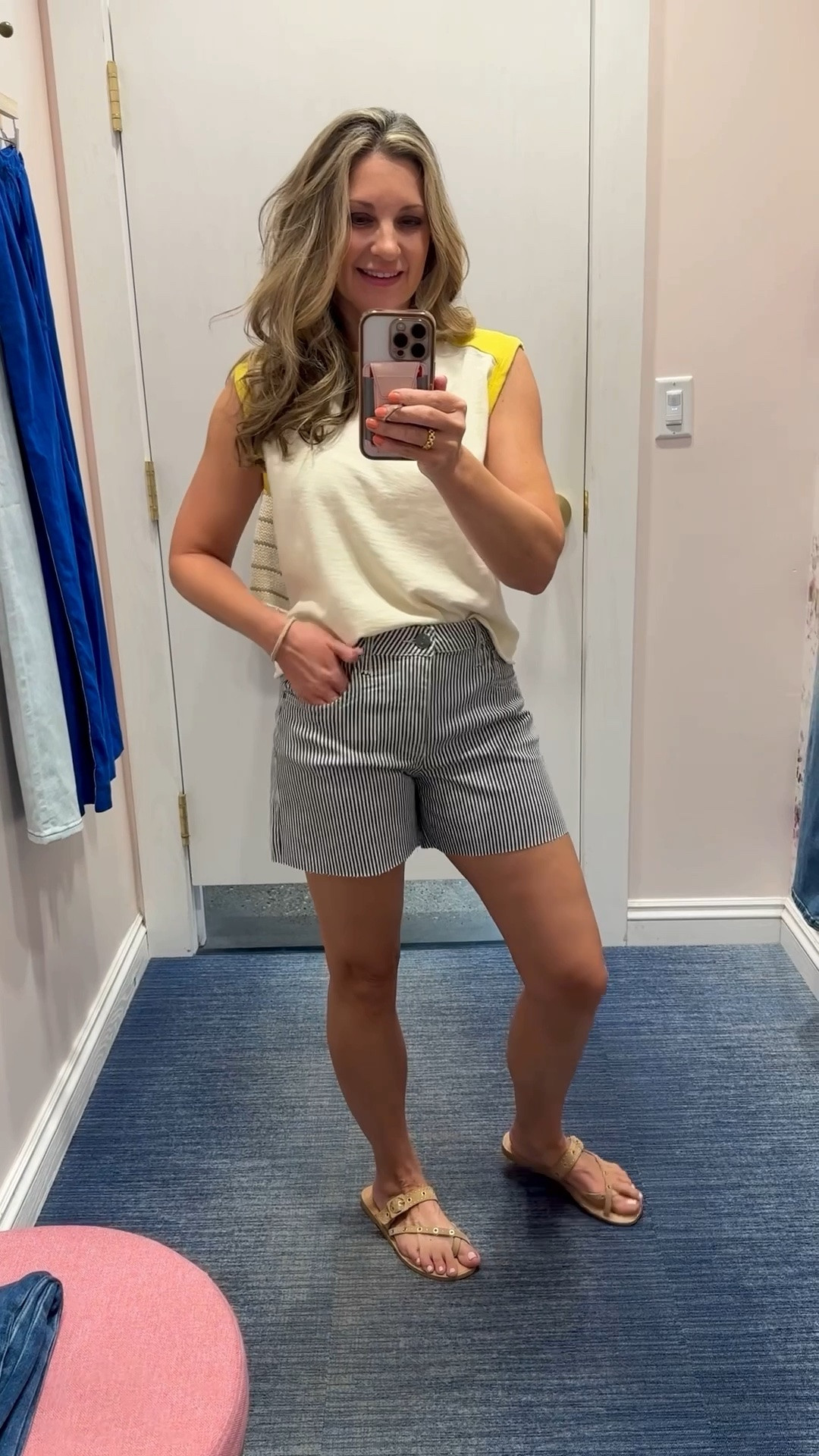 When ya know, ya know! Fell in love with these 2 pieces during my Evereve try-on…they came home with me 🤍 Highlights - the shorts are comfort stretch denim and the tee is so soft.

#LTKootd