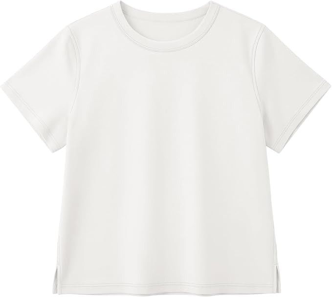 Stelle Women's Short Sleeve Crewneck T-Shirts Cotton Basic Tees Summer Casual Solid Crop Tops | Amazon (US)