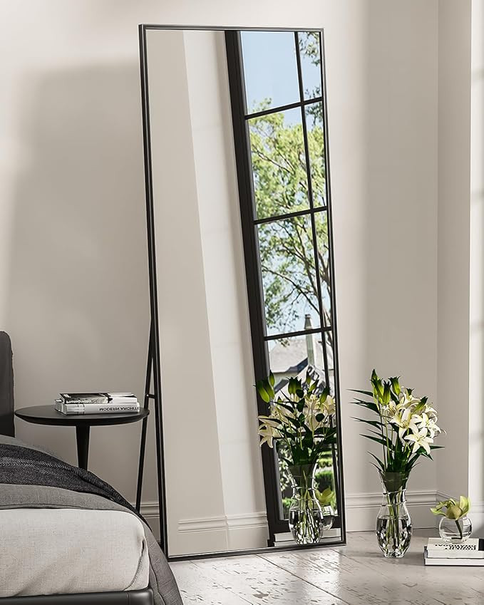 Antok Full Length Mirror, 64"x21" Nano Glass Floor Mirror, Standing Rectangle Floor Mirrors Body ... | Amazon (US)
