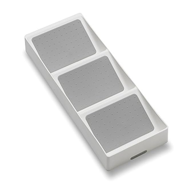 madesmart Basic Spice Drawer Organizer - White | BASIC COLLECTION | 3-Compartments | 15x40" x 6.10"  | Amazon (US)