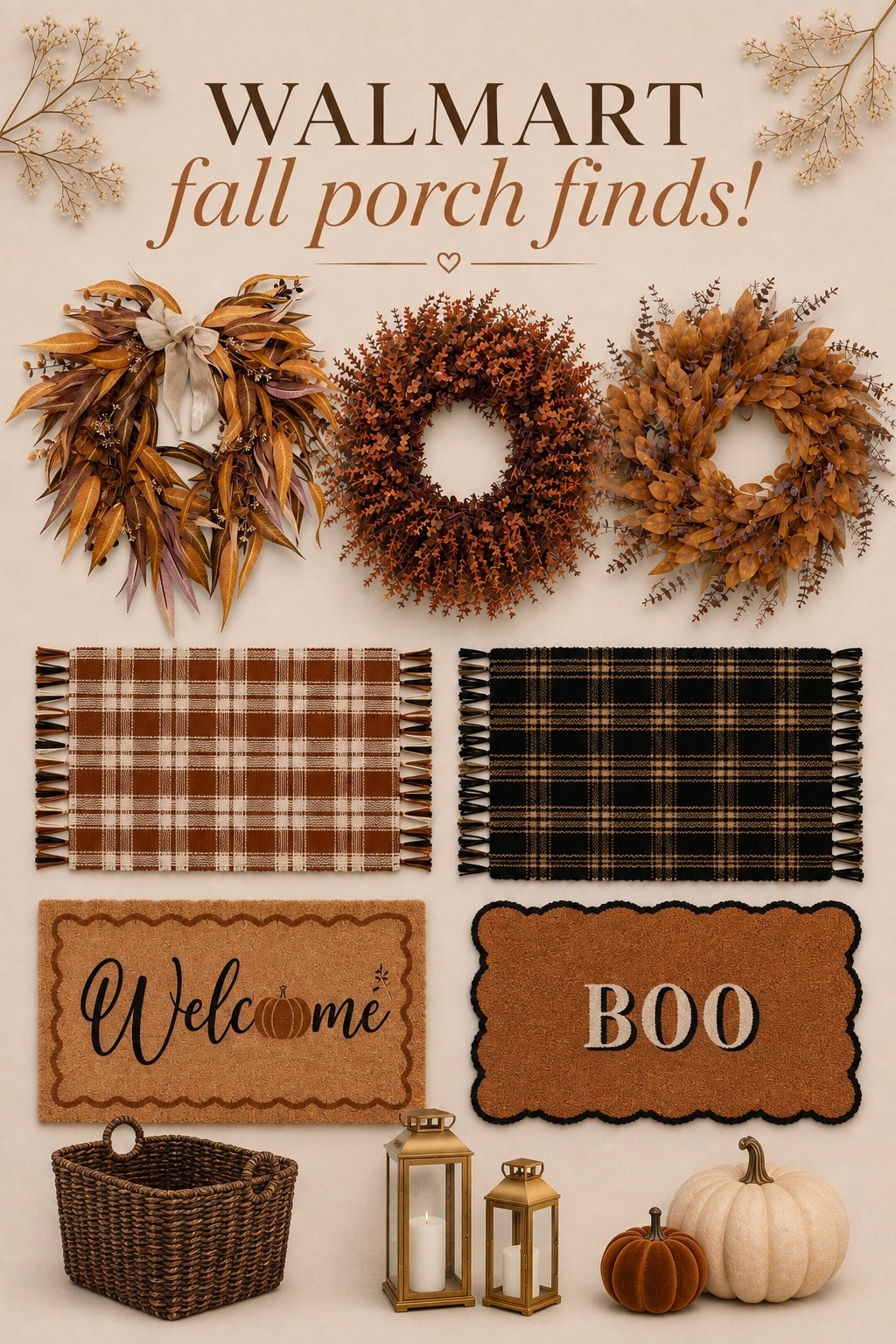 There are so many new fall mats and wreaths at Walmart. Shop them all here! ￼

#LTKSeasonal #LTKSaleAlert #LTKHome