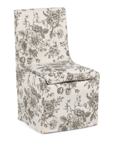 19X37 Floral Printed Slipcover Dining Chair, Polyester | TJ Maxx