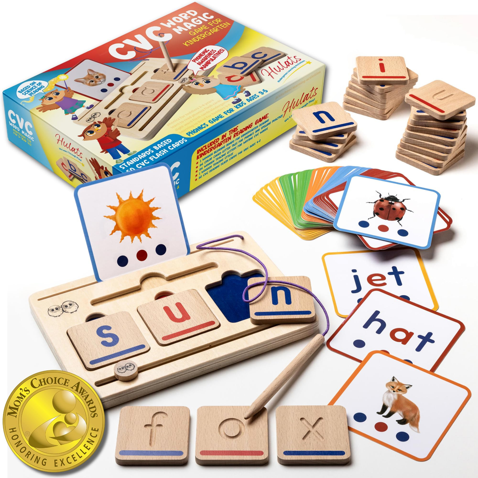 CVC Word Magic: Montessori Reading Game for Kindergarten Phonics Mastery, Learn to Read & Write 5... | Amazon (US)