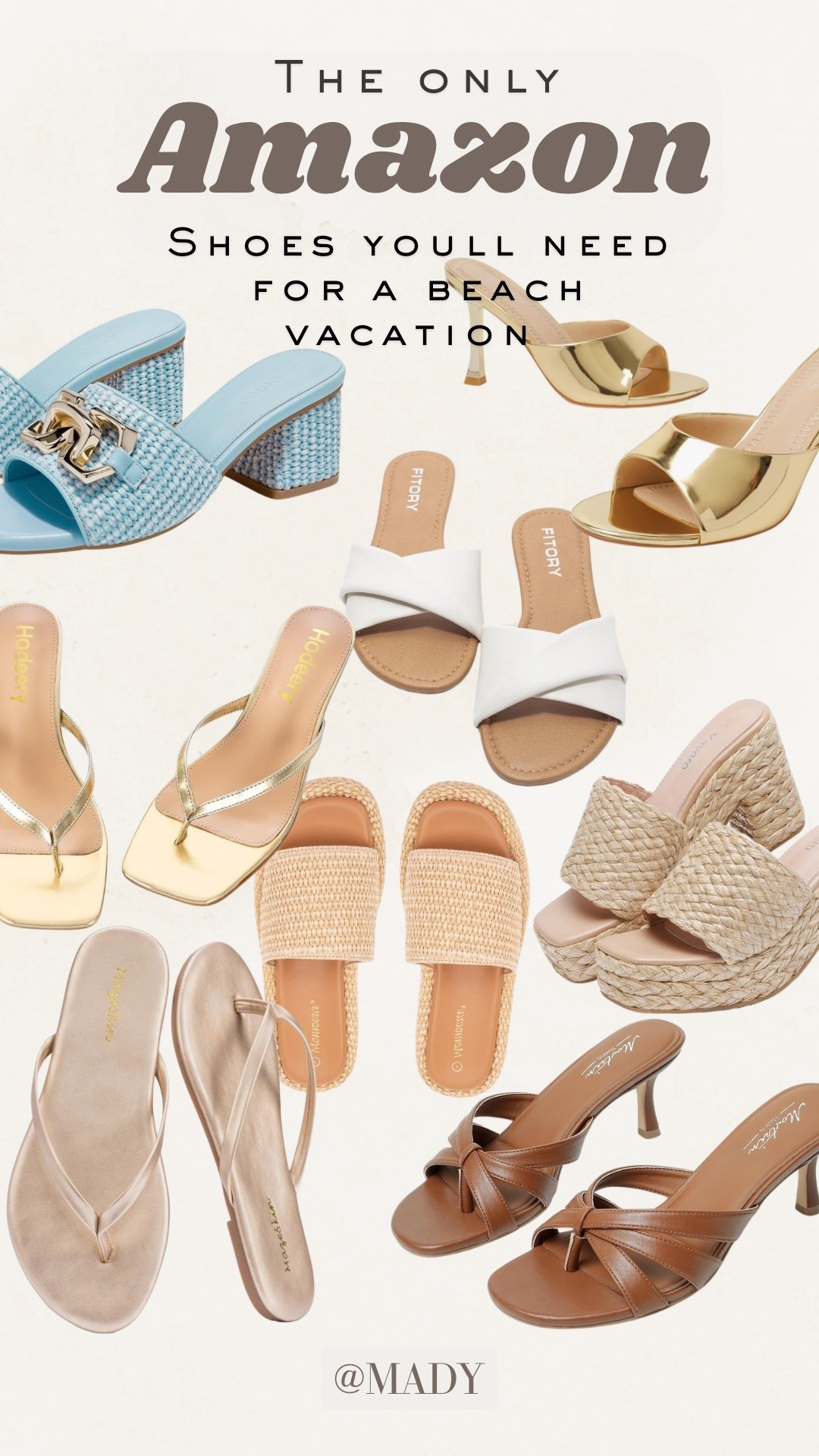 the only amazon shoes you’ll need for a beach vacation ✈️
comfy, cute & go with every outfit (no overpacking!!)

from beach days to dinners, these will carry you the whole trip 🤍

everything is affordable & linked on my LTK ✨

#amazonfinds #vacationoutfits #ltkunder50 #beachvacation #summerstyle #travelessentials