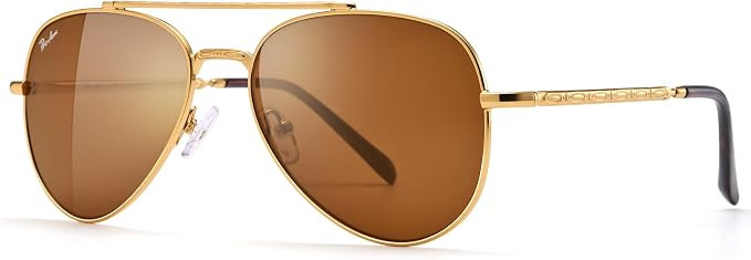 Pro Acme Real Glass Lens Aviator Sunglasses Vintage Pattern Temples UV400 | Crystal-Clear Vision,... | Amazon (US)