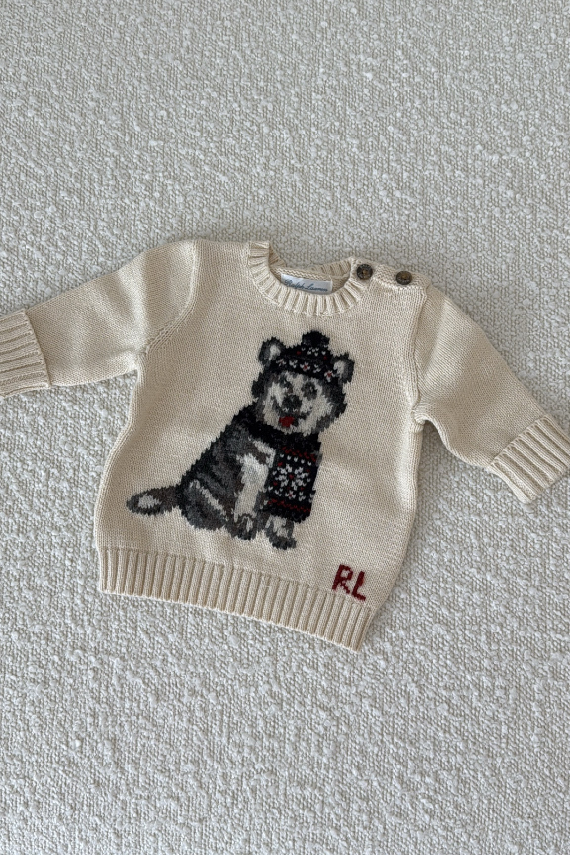 bloomingdales ralph lauren baby dog sweater 40% off on sale!! 

#LTKBaby #LTKSaleAlert #LTKStyleTip