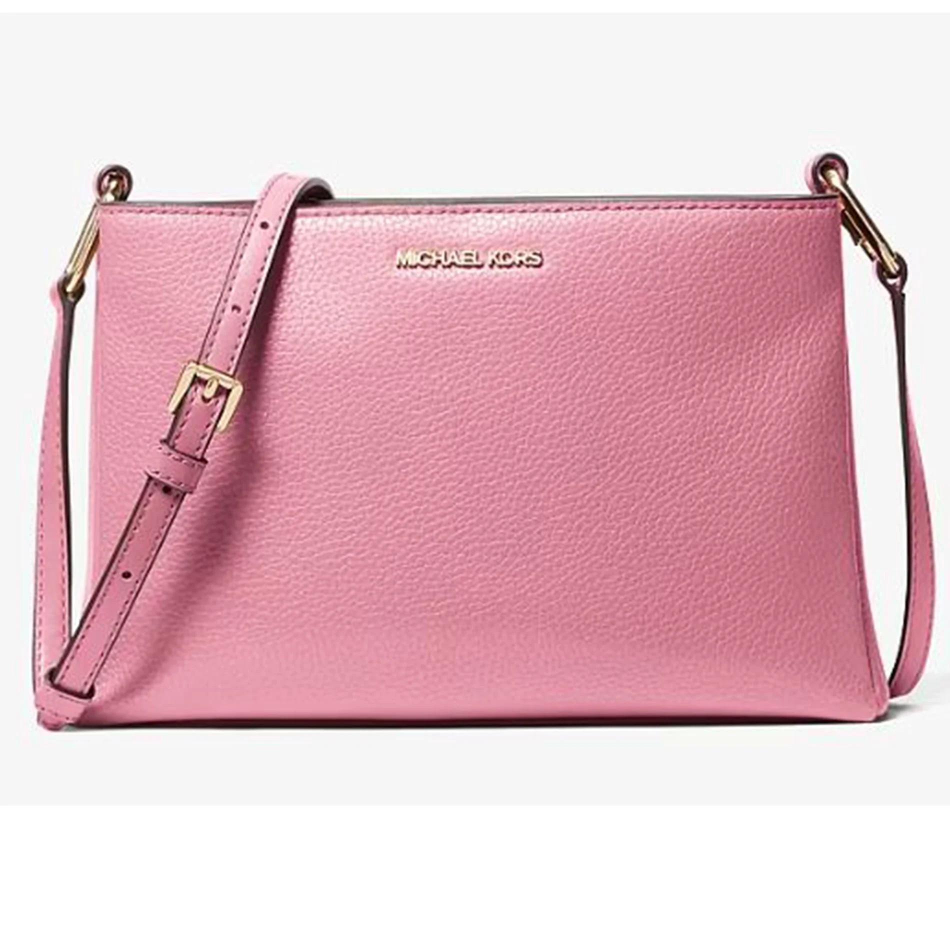 Michael Kors Women's Trisha Medium Pebbled Leather Crossbody Bag 35H1G9TC8L-Carnation | Walmart (US)