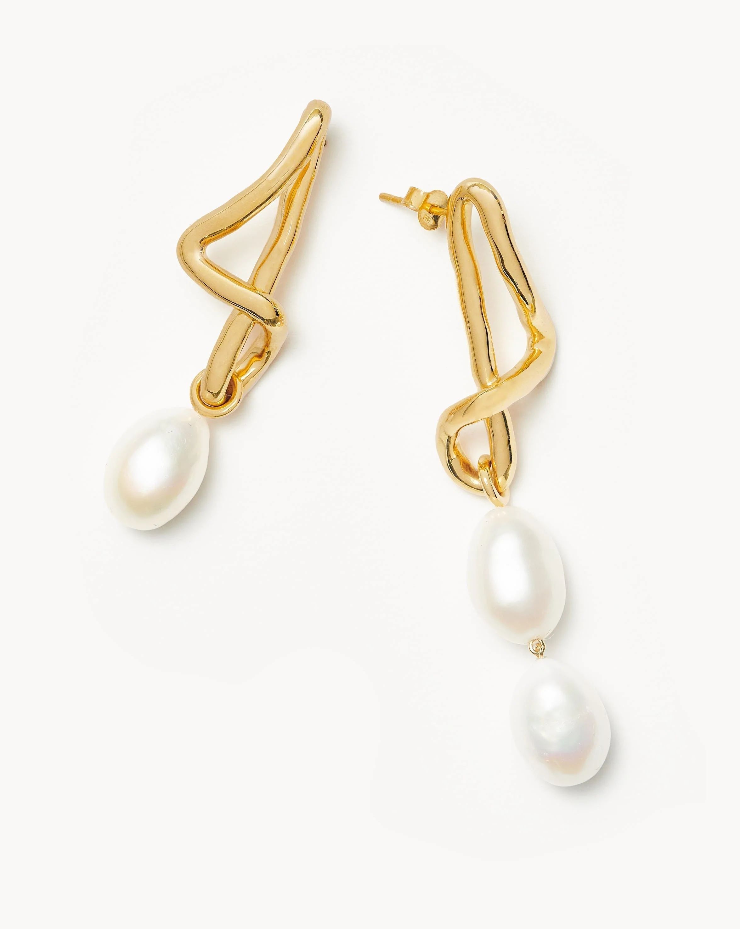Molten Baroque Pearl Mismatch Drop Earrings | Missoma