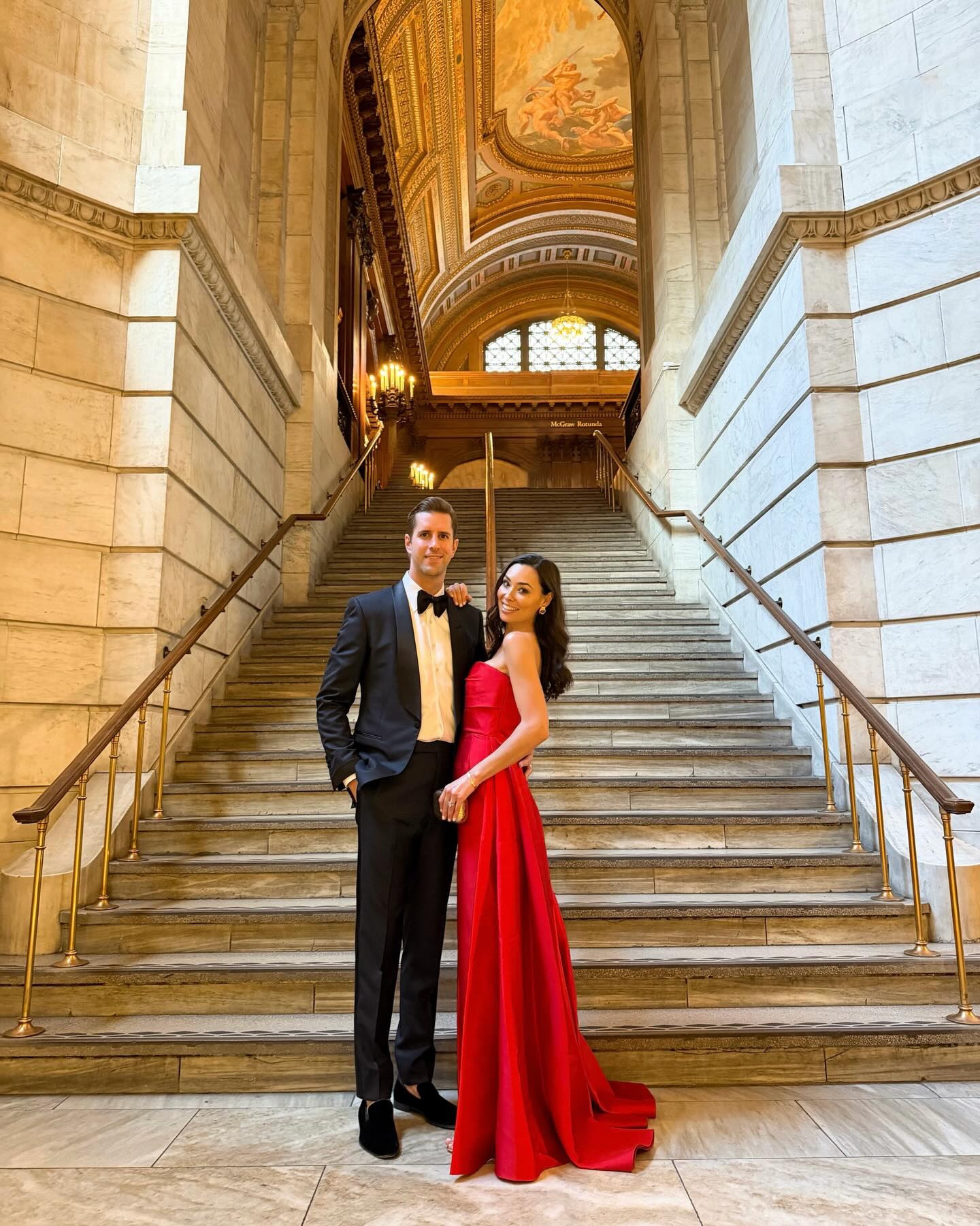 The most magical wedding at the New York Public Library celebrating our dear friends!!! ❤️✨ Wedding guest dress, Kat Jamieson, Thomas Jamieson, black tie wedding. 

#LTKValentine #LTKWedding #LTKdayinmylife