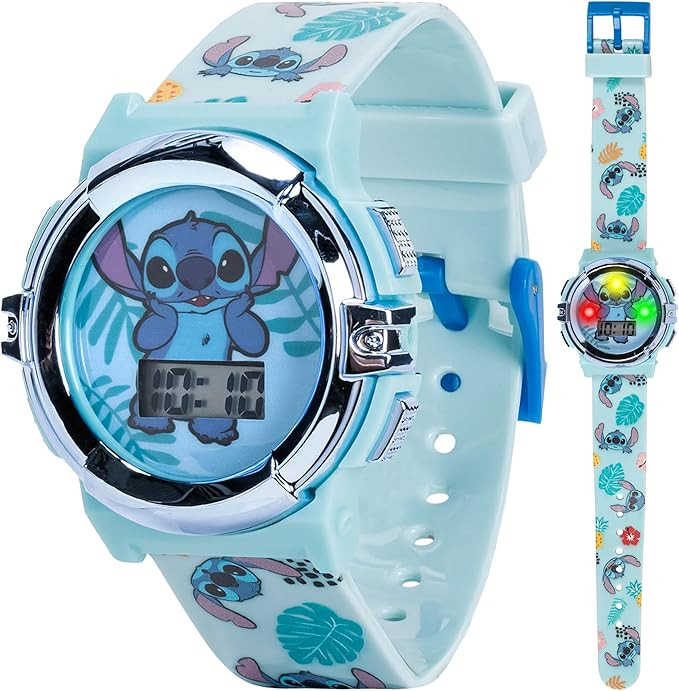 Disney Stitch Kids LCD Watch – Flashing Light-Up Dial, Digital Time Display, Adjustable Strap, ... | Amazon (US)