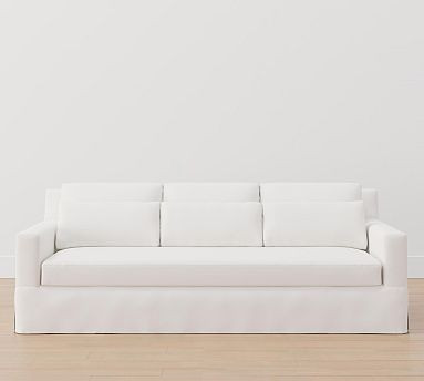 York Square Arm Deep Seat Slipcovered Sofa | Pottery Barn (US)