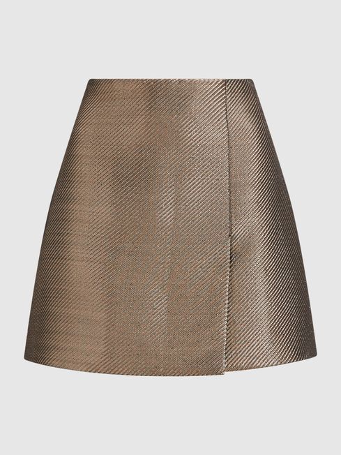 Metallic Mini Skirt | Reiss UK