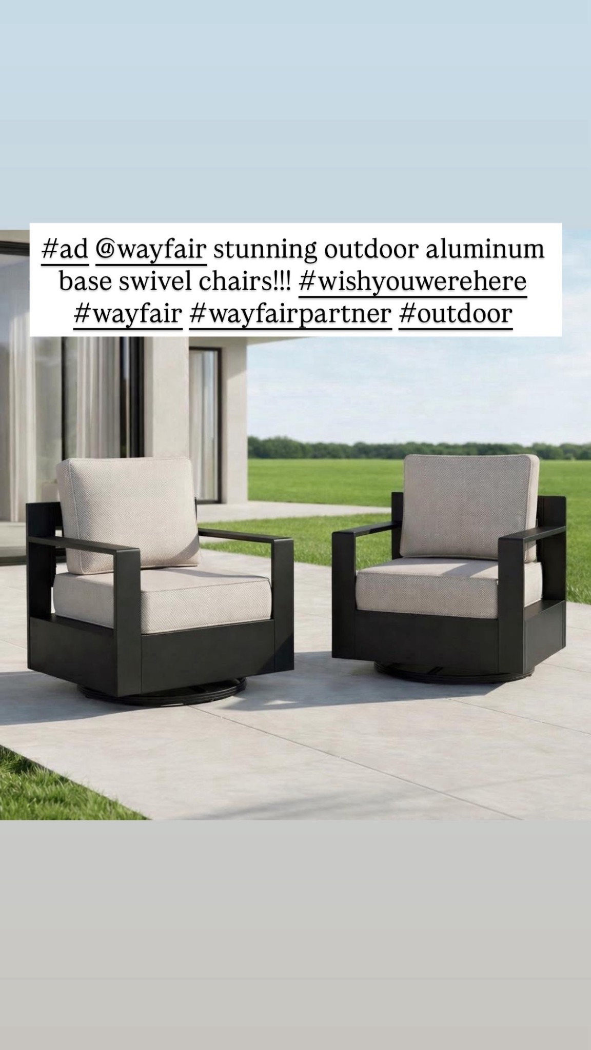 #ad @Wayfair stunning outdoor aluminum base swivel chairs!!! #wishyouwerehere #ad #wayfair #wayfairpartner #outdoor

#LTKSpringSale #LTKSeasonal
