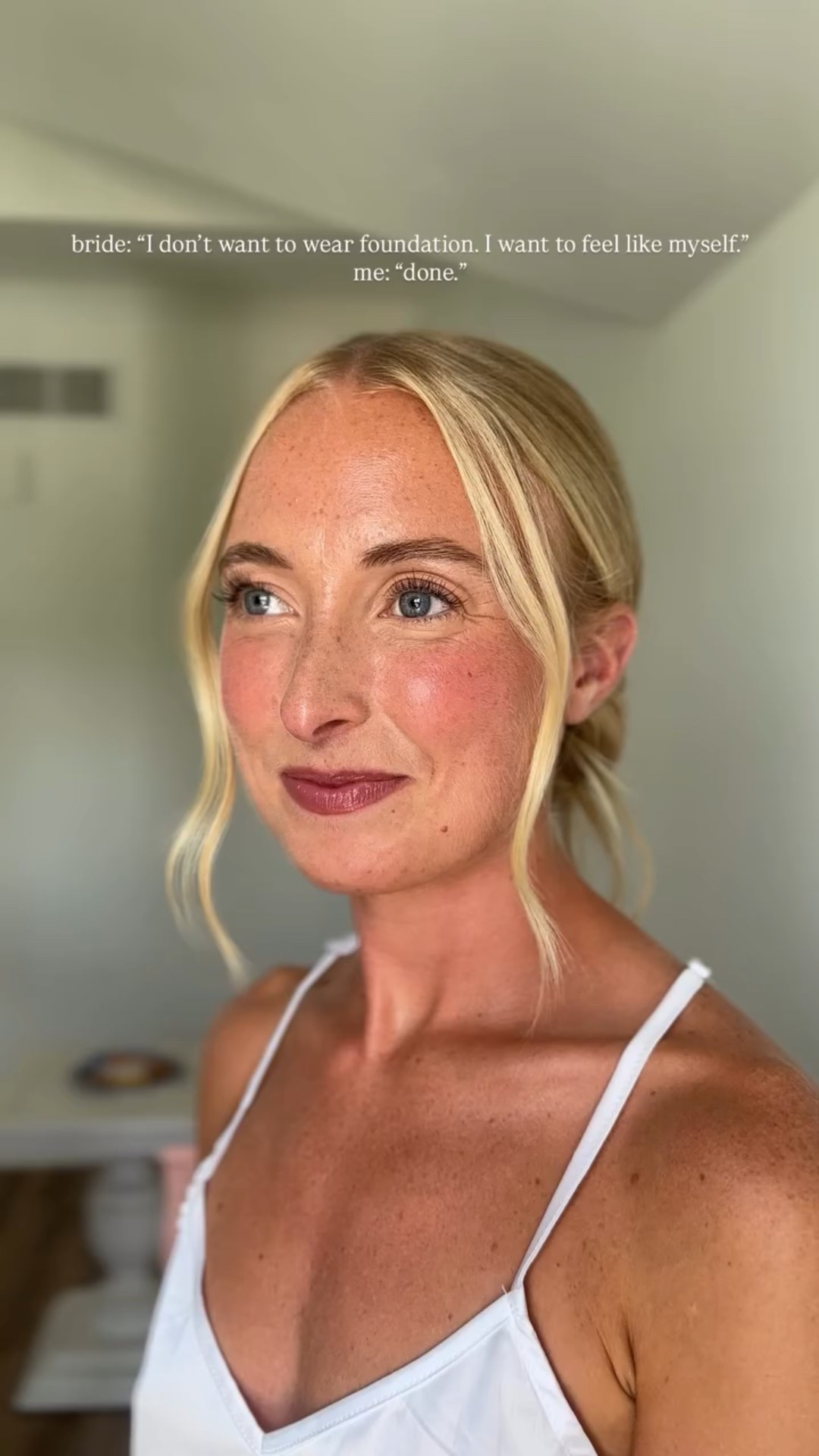 hot take 🔥 

brides- you don’t have to wear foundation on your wedding day 

my goal is to make you feel like yourself and look like yourself- with or without foundation 👏🏻

THAT BEING SAID- make sure you are putting in the work to achieve this glow- drinking water, keeping a consistent skincare routine, and seeing an esthetician regularly are all important while prepping for the wedding day.

comment NO FOUNDATION below if you want a tutorial of how I achieved this look ✨ 

shoutout to @kellsiebainmakeup for her beauty edit course 🫶🏻🥰

Lashes by my fav @darkswanofdenmark
Gommage peeling gel @soniaroselli
bridal makeup artist
natural makeup artist
no foundation bridal look
natural bridal makeup 
columbus bridal makeup 
columbus bridal makeup look
ohio makeup artist 
ohio bridal makeup artist

#LTKWedding #LTKBeauty