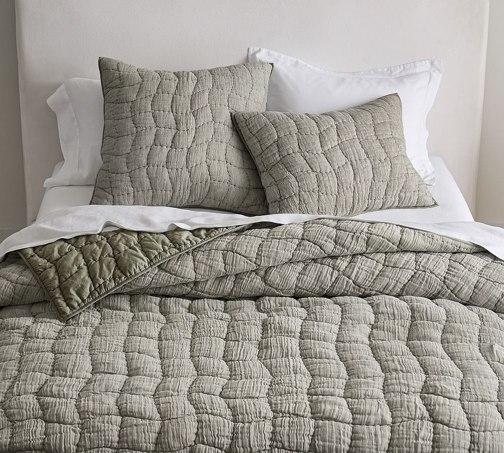 Cloud Quilt, Loden, King/Cal. King | Pottery Barn (US)