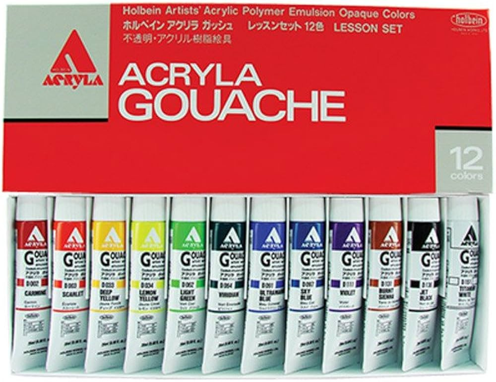 Holbein Acryla Gouache Lesson Set Of 12 20Ml | Amazon (US)