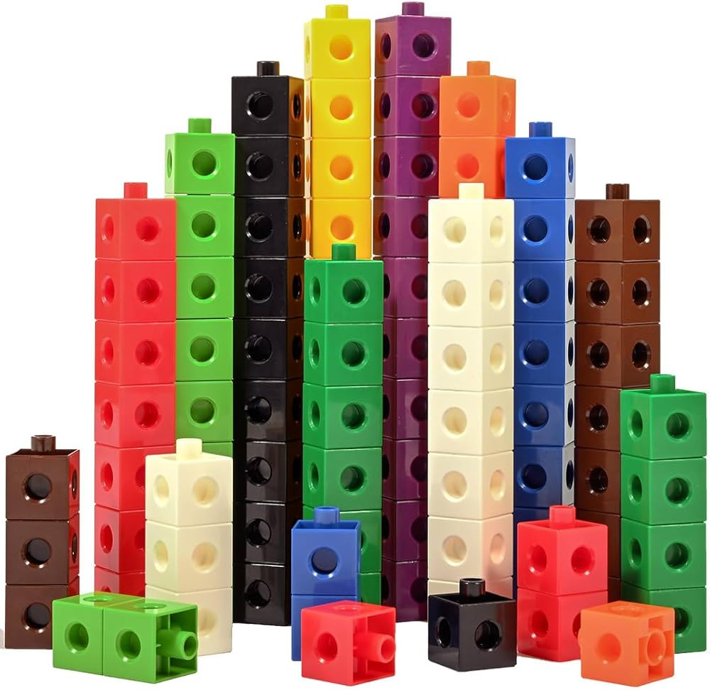 edxeducation Linking Cubes | Set of 100 | Counting Cubes | Color Sorting Toys | Math Manipulative... | Amazon (US)