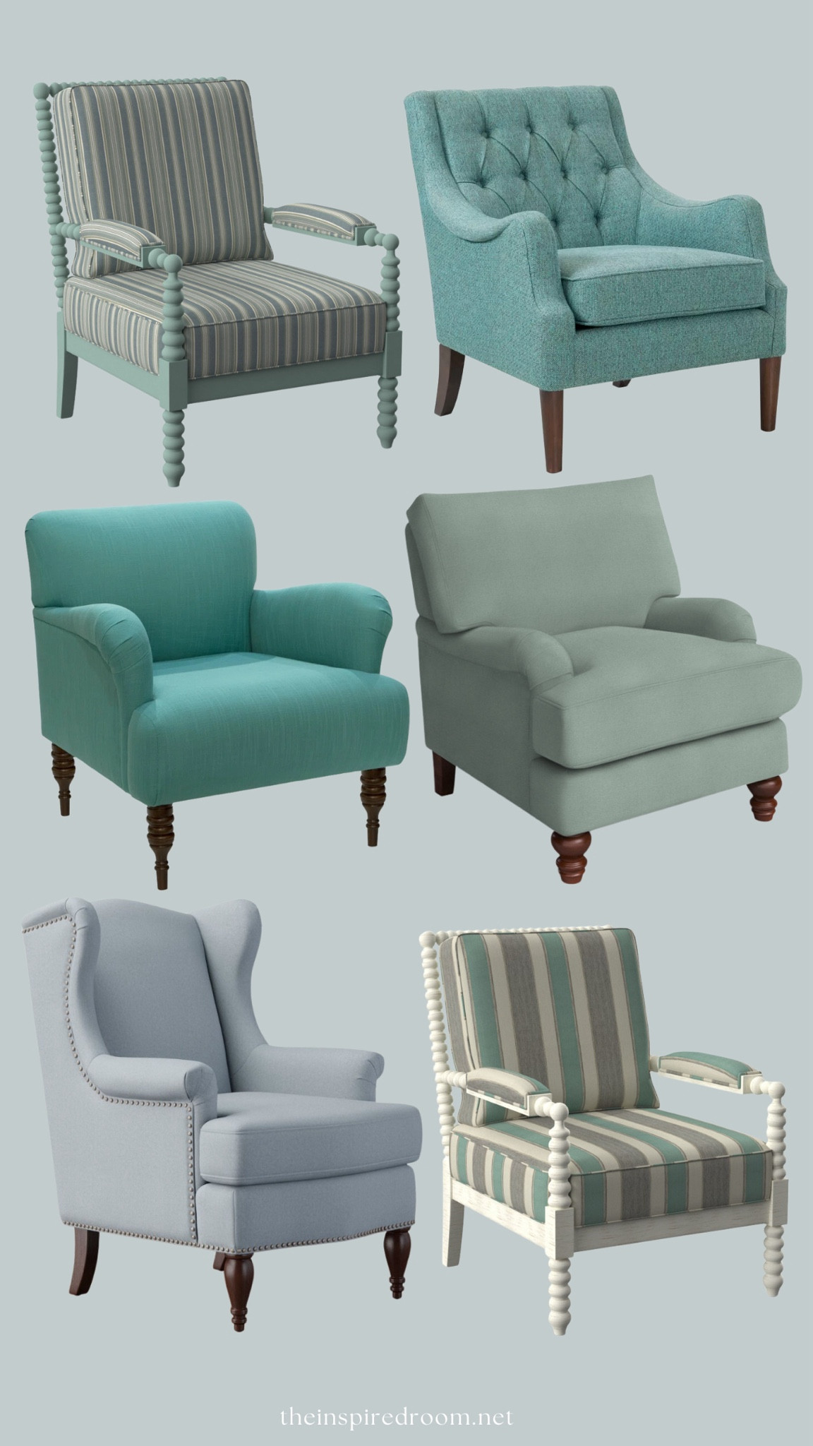 Teal and blue armchairs (spindle chair and others have many more fabric and finish options!)

#LTKSaleAlert #LTKStyleTip #LTKHome