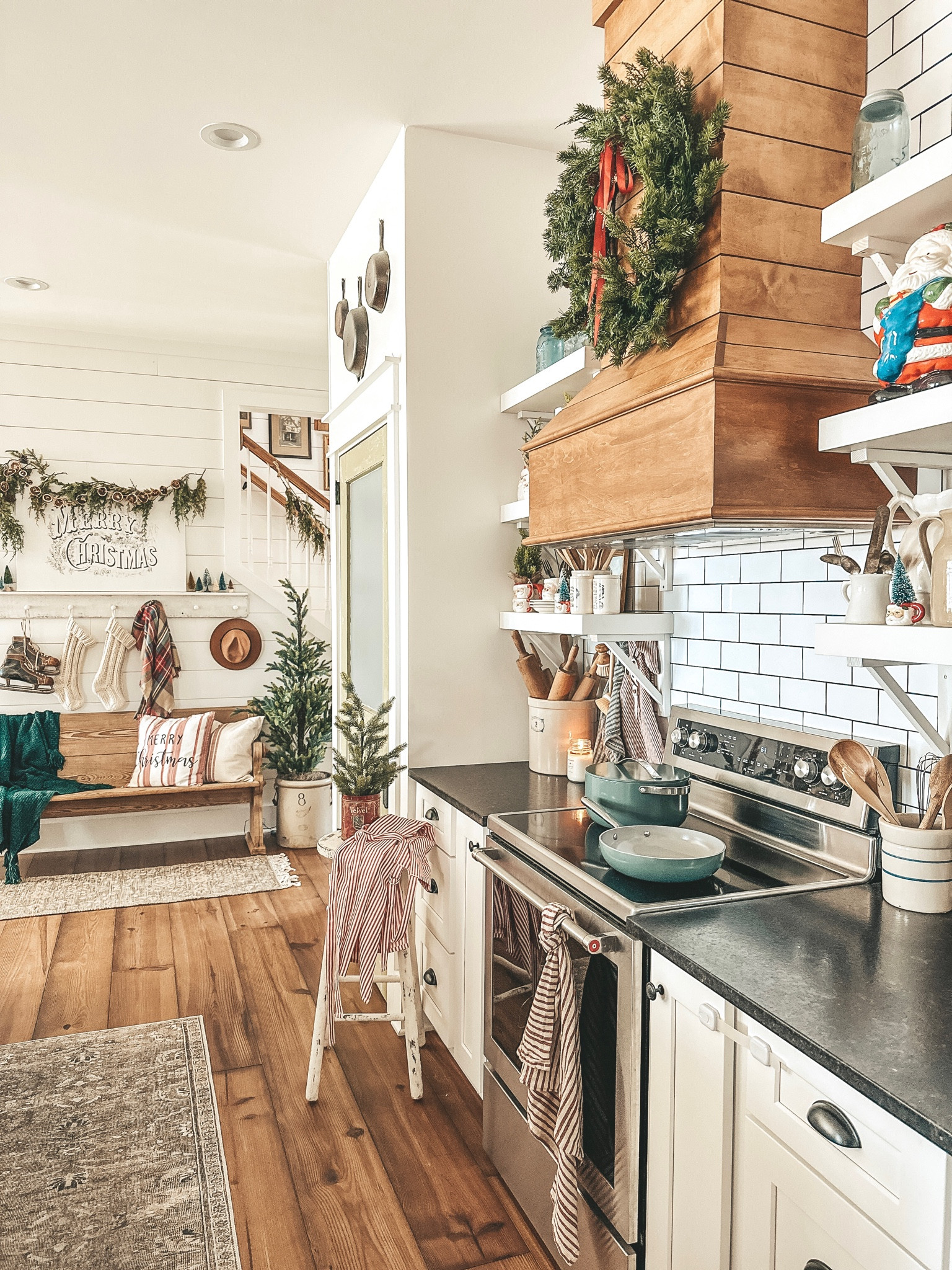 Christmas farmhouse country cottage kitchen 

#LTKSeasonal #LTKhome #LTKHoliday