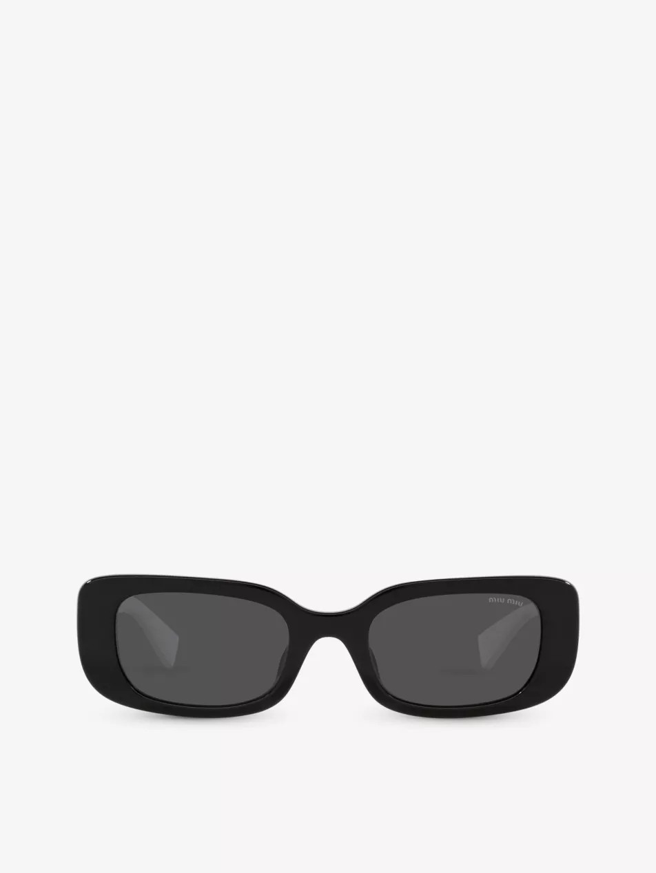 MU 08YS tinted-lens rectangle-frame acetate sunglasses | Selfridges