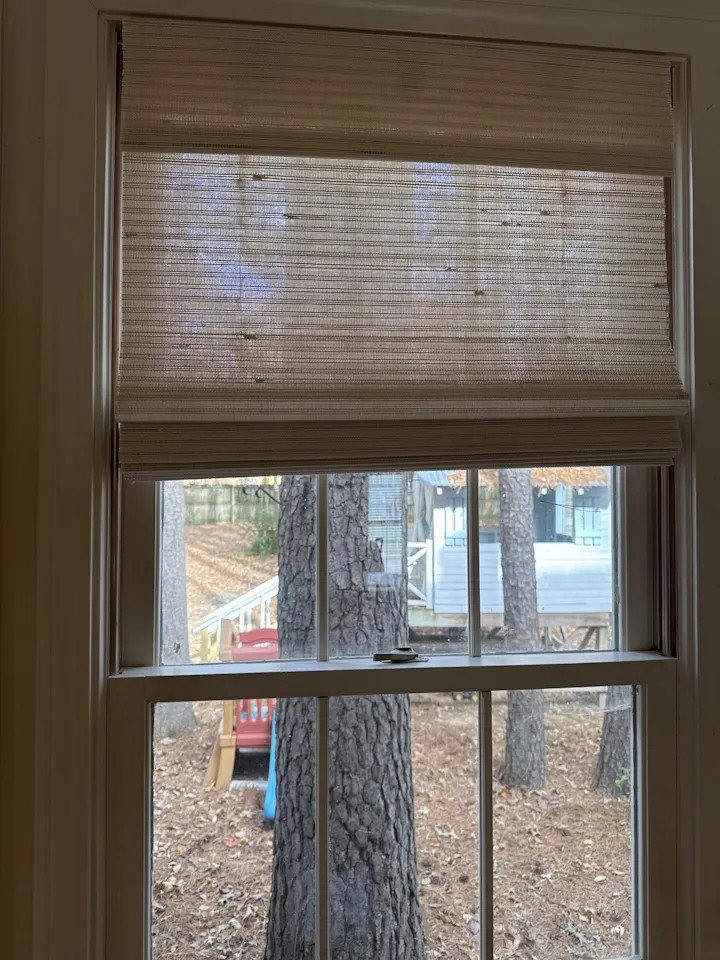 Natural Paper Bamboo Woven Shade - Marble White | TWOPAGES