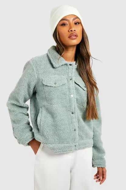Teddy Fur Shacket | Boohoo.com (US & CA)