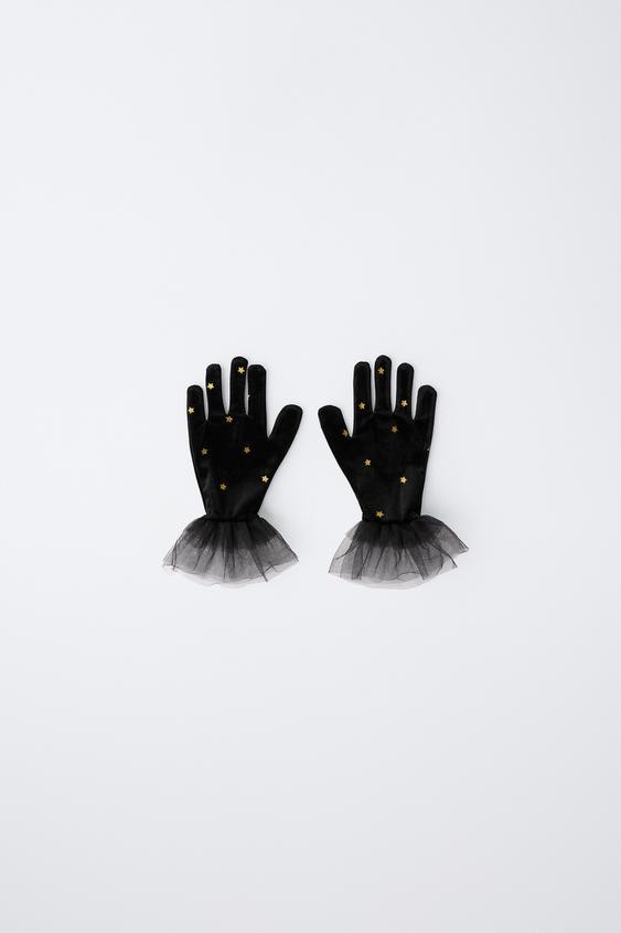 NEWVELVET WITCH COSTUME GLOVES$ 15.90Black | 0653/724/800Add to cartAddGloves with tulle appliqu... | Zara US