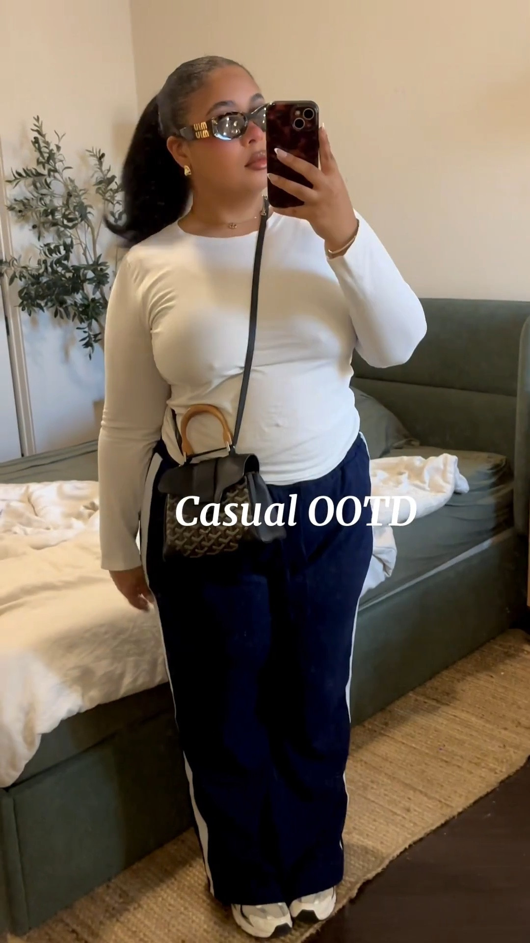 Casual running errands outfit! 
Track pants from Fashion Nova 

#LTKgrwm #LTKootd #LTKMidsize