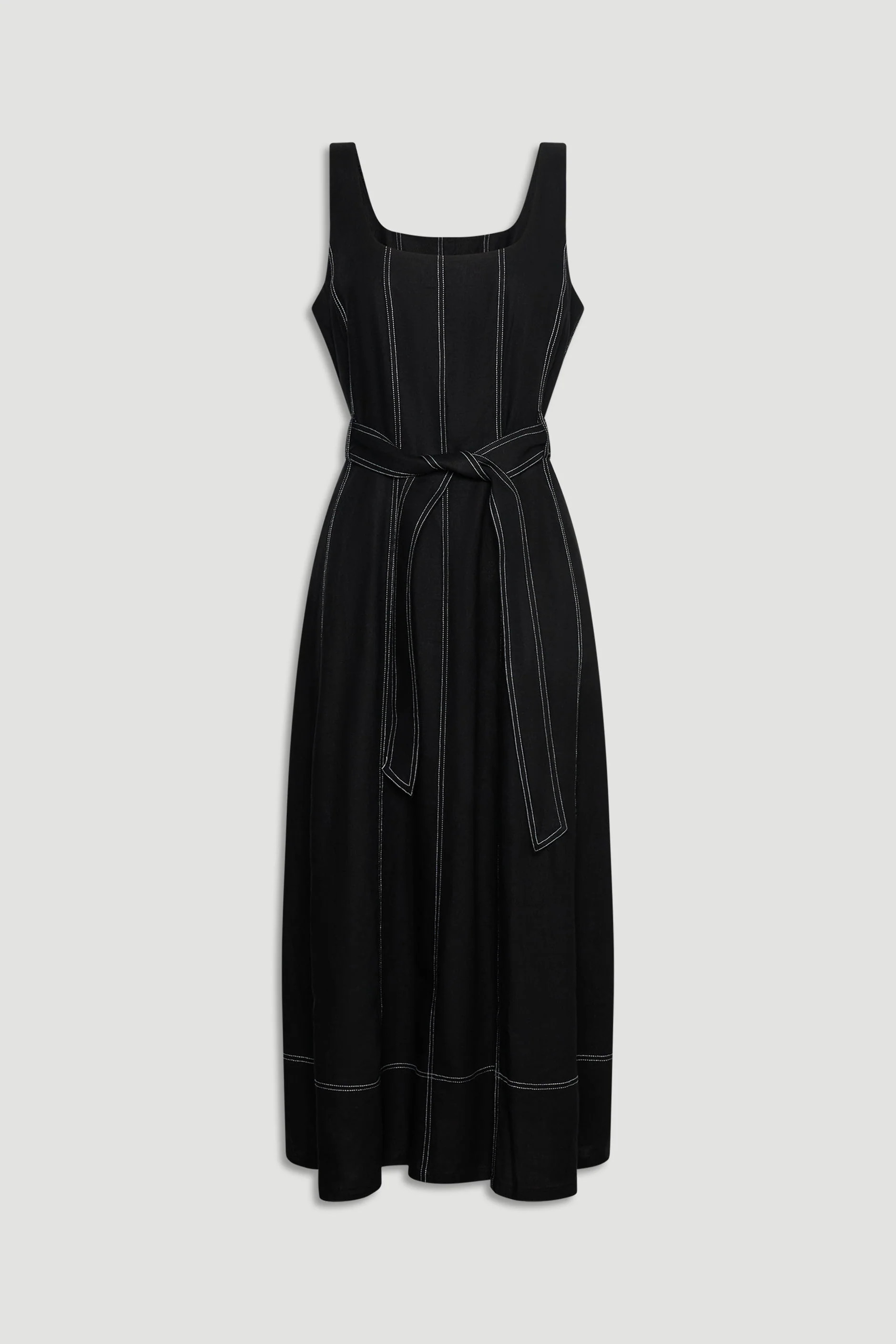Rose Panelled Maxi Dress - Black | DECJUBA