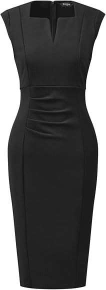 Allegra K Women's St. Patrick's Day Costumes Sheath Dress Work Pencil Sleeveless Office Elegant B... | Amazon (UK)