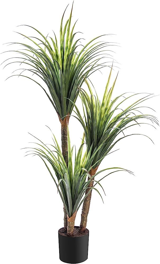 AMERIQUE Gorgeous 3.5 Feet Tropical Green Yucca Artificial Plant Tree with Nursery Pot, Real Touc... | Amazon (US)
