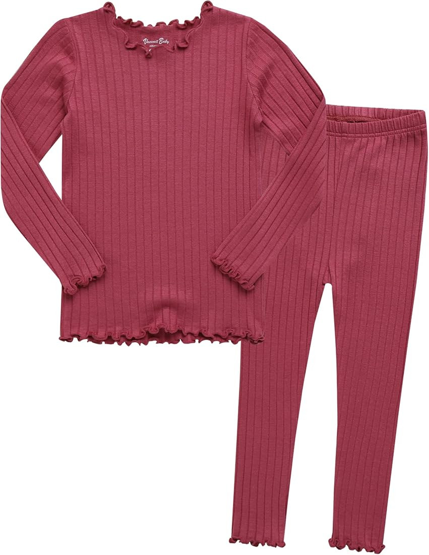 VAENAIT BABY 6M-12Y Kids Unisex Girls & Boys Soft Comfy Modal Tencel Shirring Sleepwear Pajamas 2... | Amazon (US)