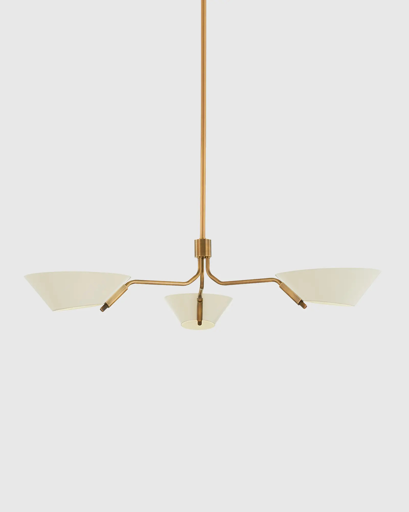 Midcentury Armed Iron Chandelier in Sand | Quince