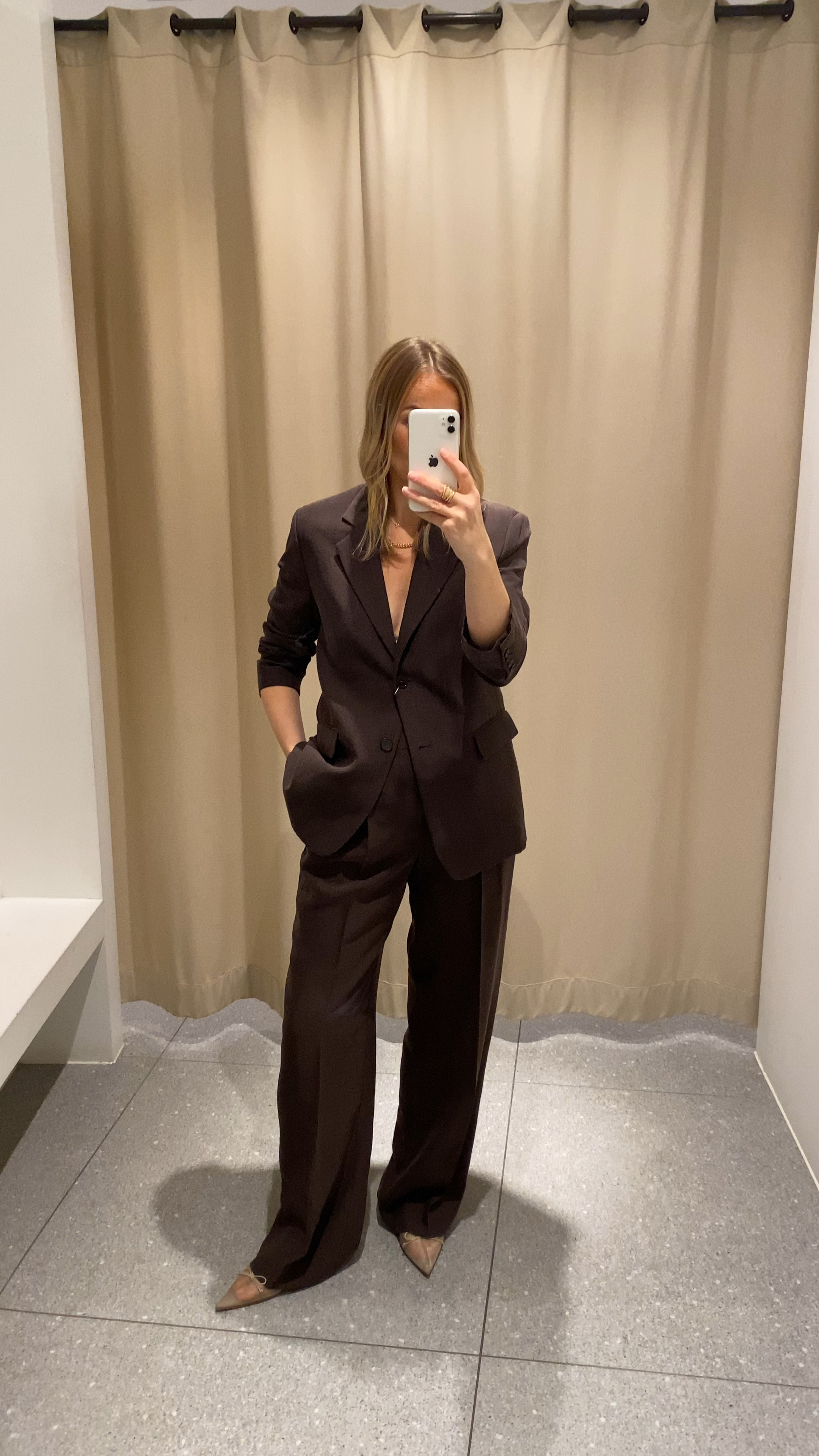 Simply beautiful & stylish chocolate brown suit - the best I’ve seen in a long time - love the peachy / drapey fabric too. 
Wearing a 12 in the trousers as they come up on the big side. And a large in the jacket for a slightly oversized fit . 

Special shout out to the beautiful shoes perfect pairing if you need a flat. A mesh neutral that will work with so much - especially good with a wide leg trouser. 

There’s also a black option in the trousers which pair with a matching waistcoat - linked below . 

Perfect occasion outfit 
Polished Workwear 
Or just some place wear you want to feel stylish 😉

#LTKFashionMonth #LTKuk #LTKworkwear