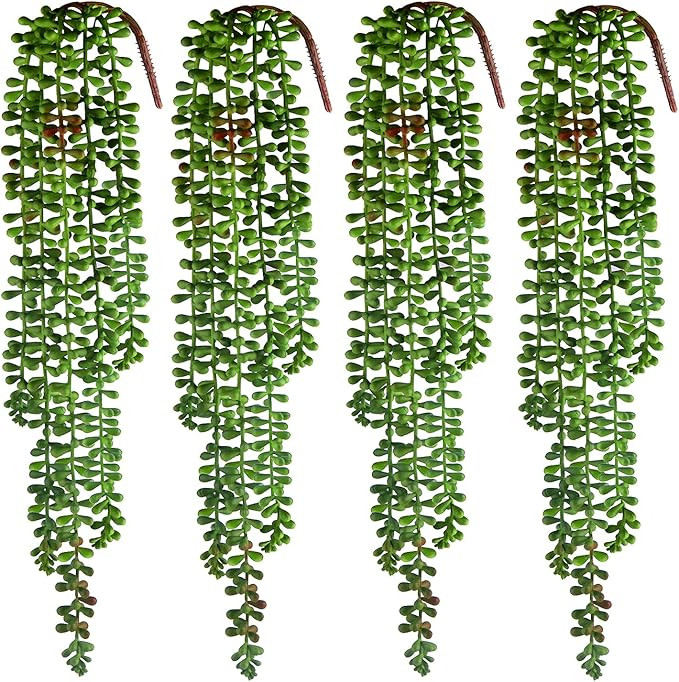 CQURE 4pcs Succulents Plants Artificial, Fake Succulents Hanging Plants Artificial Hanging Plants... | Amazon (US)