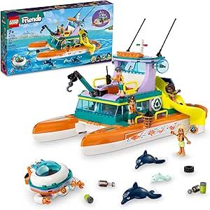 LEGO Friends Sea Rescue Boat 41734 Building Toy Set for Boys & Girls Ages 7+ Who Love The Sea, In... | Amazon (US)