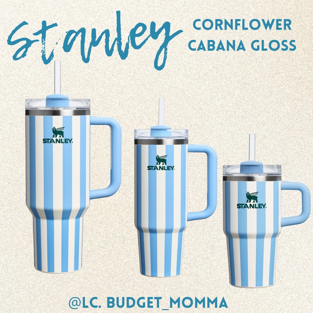 New Stanley Oasis Collection 
Cornflower Cabana Gloss 
🩵🤍🩵🤍

#stanley #stanelytumbler #tumbler #tumblers #waterbottle #toddler #mama #giftidea #straw #handle 

#LTKSeasonal