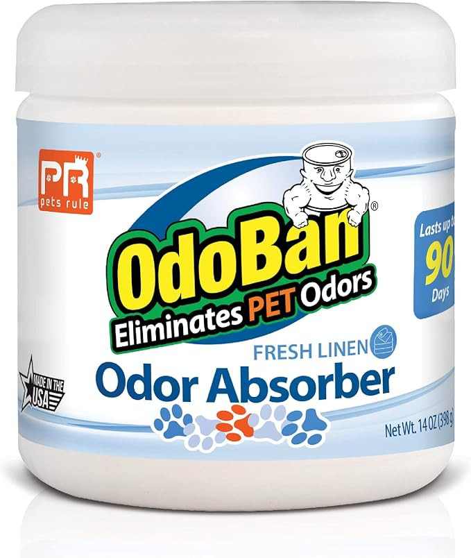 Pets Rule OdoBan Solid Odor Absorber Air Freshener, 14 Ounce Jar, Fresh Linen Scent | Amazon (US)