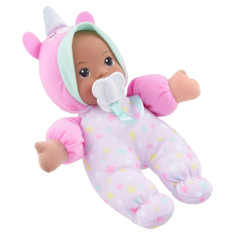 My Sweet Love 10-Inch Soft Baby Doll with Pacifier & Unicorn Outfit, Dark Skin Tone | Walmart (US)