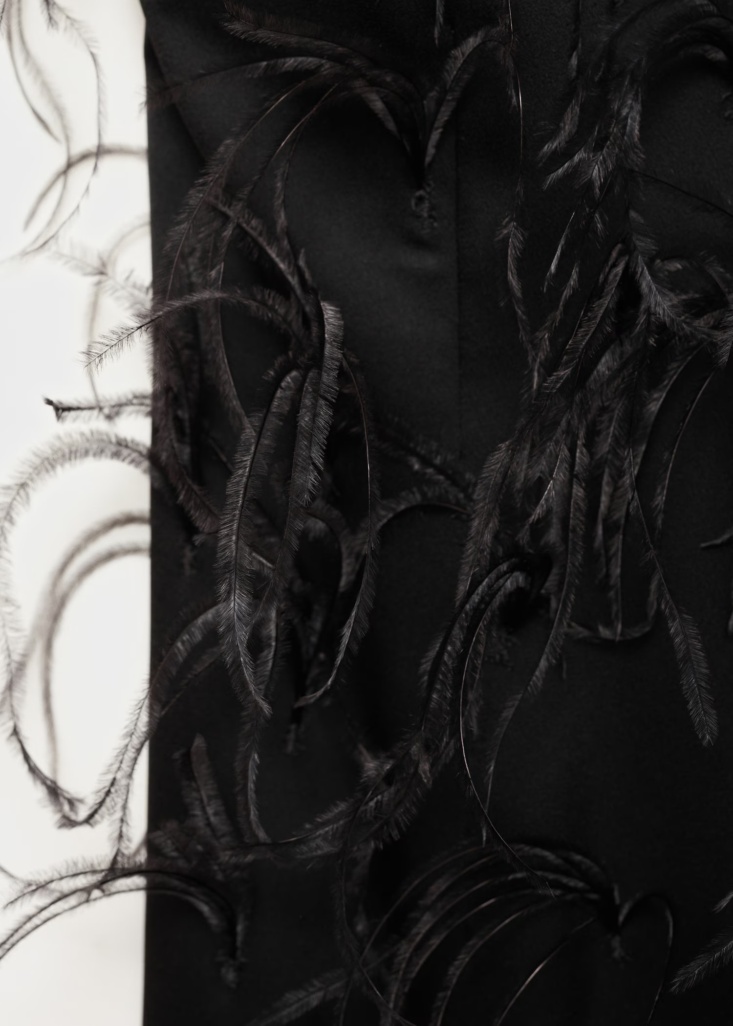 Halter dress with feather decoration - Women | MANGO United Kingdom | MANGO (UK)