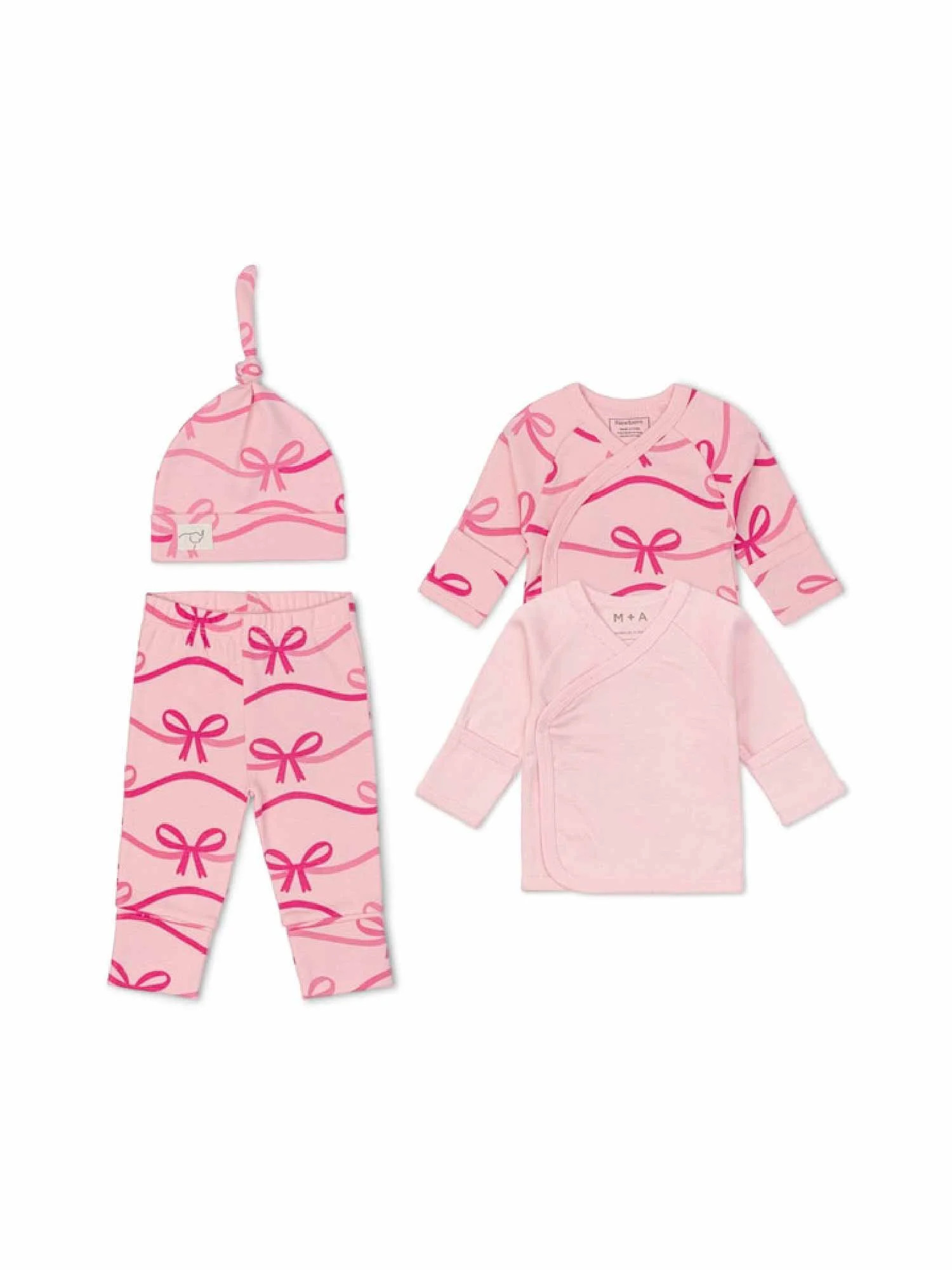 Paris Hilton x Monica + Andy Organic Cotton Baby 4 Piece Cuddle Box Gift Set, Sizes Preemie-0-3 M... | Walmart (US)
