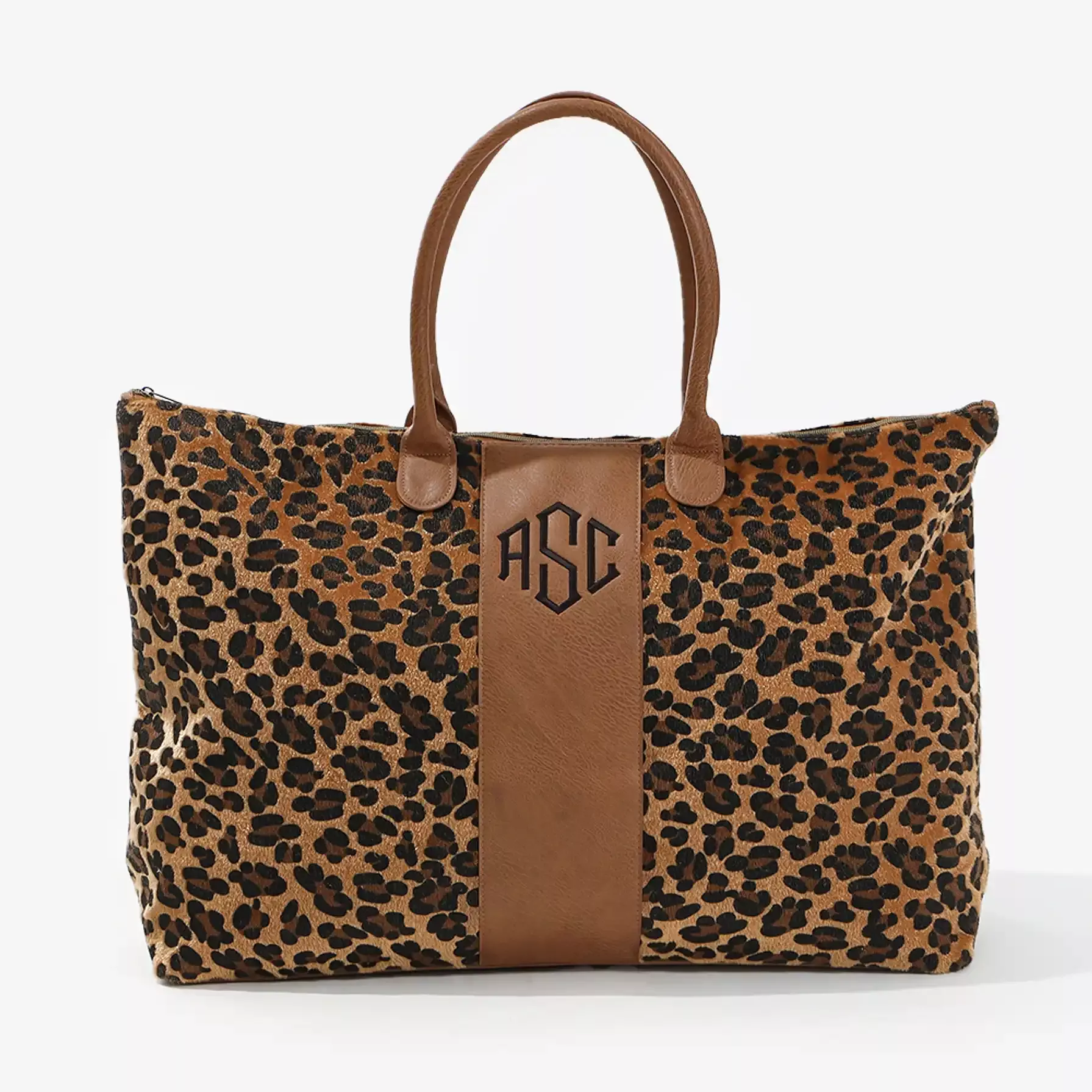 Monogrammed Leopard Makeup Bag - Marleylilly