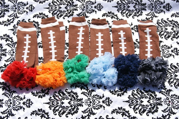 FOOTBALL LEG WARMERS Team Colors Ruffle Leg Warmers Baby - Etsy | Etsy (US)